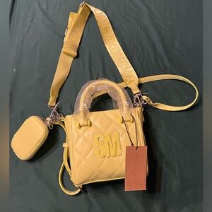 Steve Madden lime bite bright green yellow purse multi strap with coin purse